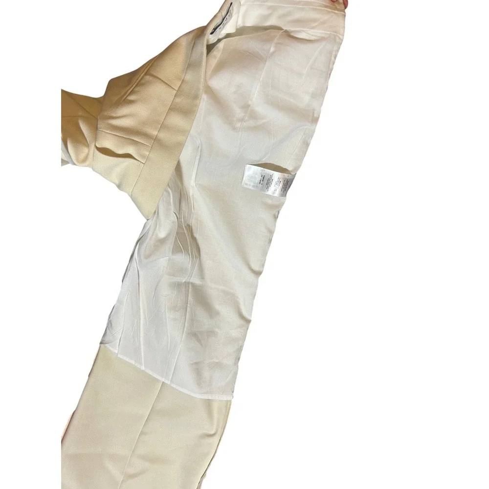 Sandro Paris Cream Off White Wide Leg Tailored Trousers Dress‎ Pants Womens 38